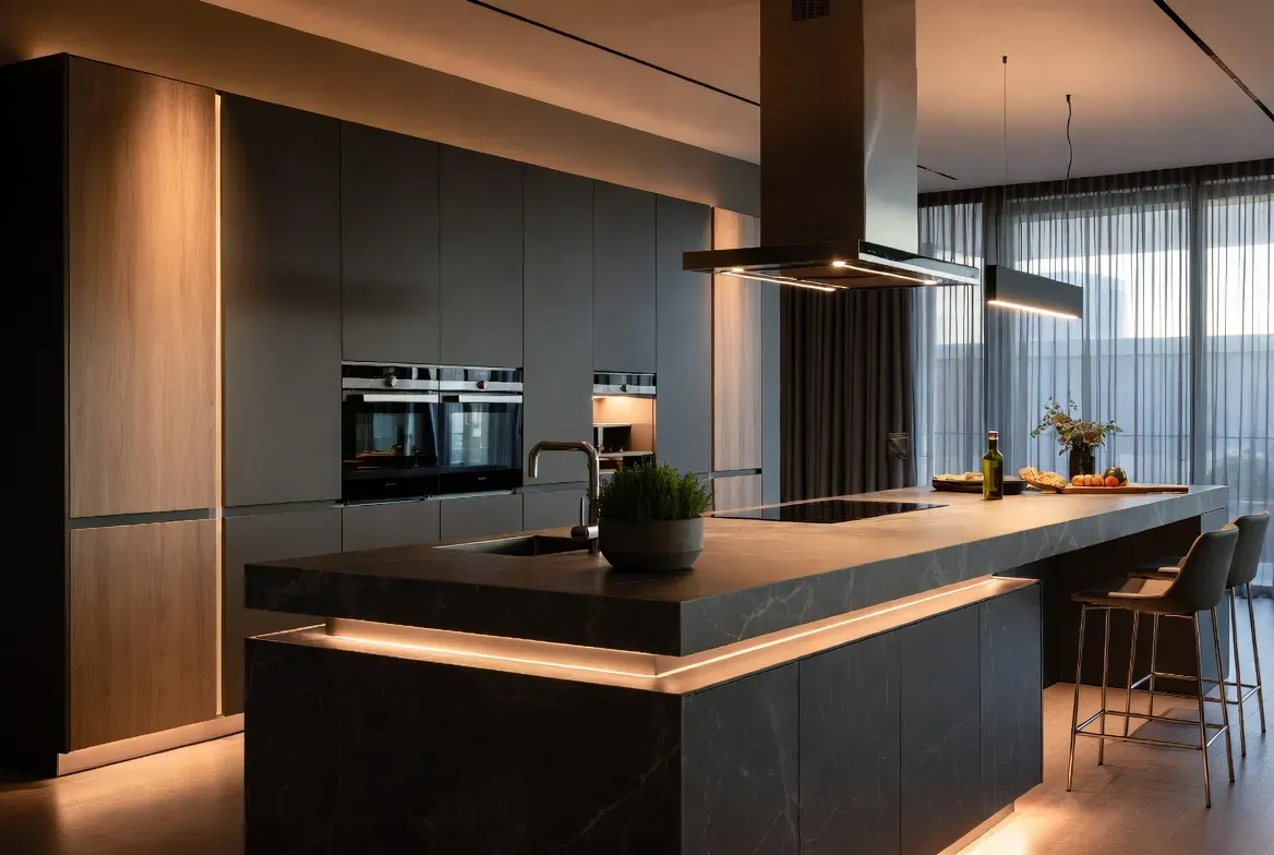 Cocina de lujo con domótica integrada y tecnología de vanguardia en Bogotá - DTM