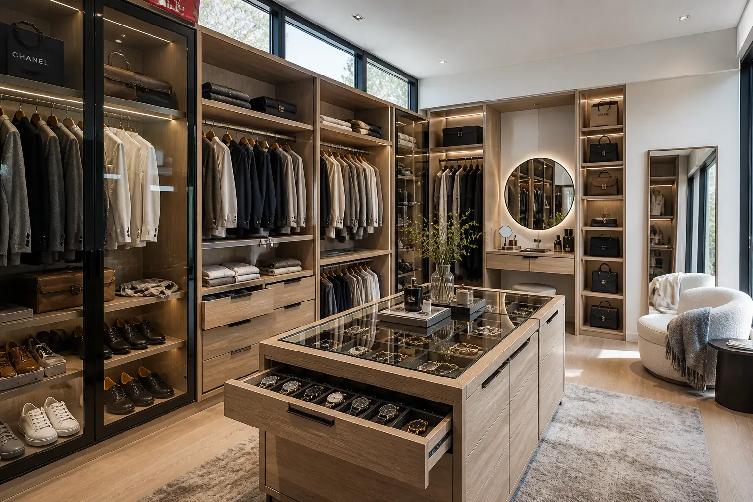 Vestidores personalizados modernos en Bogotá con acabados premium